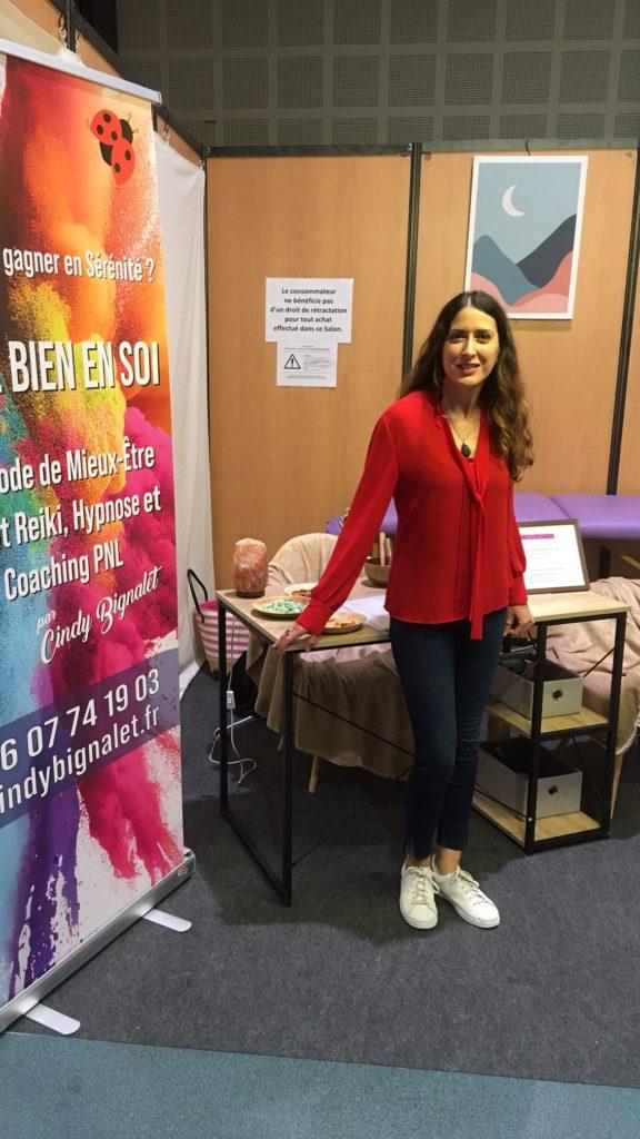 Photo de Cindy Bignalet au salon des Zen'ergies à Tarbes